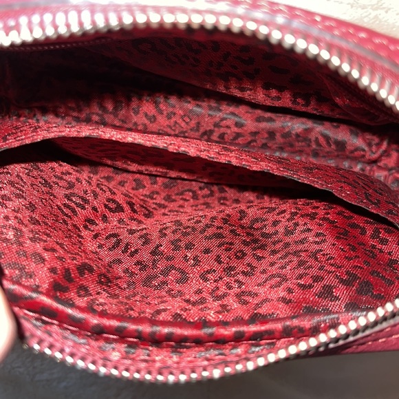 Longchamp Mademoiselle Rock Studded Burgundy Leather Crossbody - Picture 9 of 12